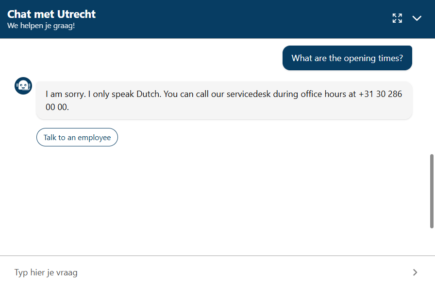 Screenshot Engels gesprek